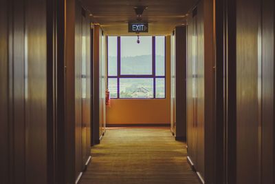 Empty corridor of building