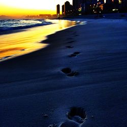 View of sea at sunset