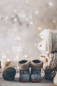 Close-up of christmas decorations