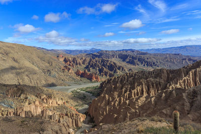 Scenic view of dramatic landscape against sky