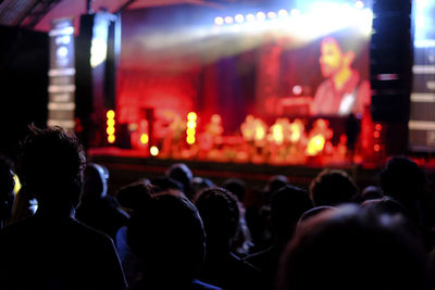 Group of people at music concert