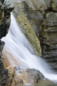Scenic view of waterfall