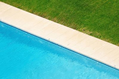 High angle view of swimming pool