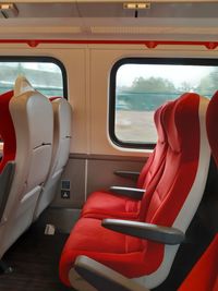 Empty seats in train