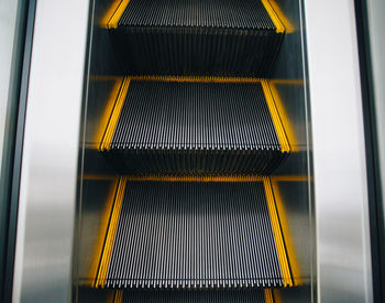 Close-up of escalator