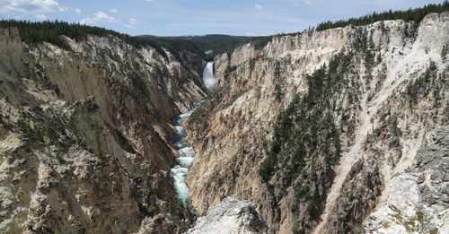 Scenic view of rocky mountains