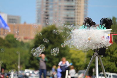 Bubble time in the park