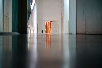 Reflection of building in water