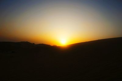 Scenic view of landscape at sunset