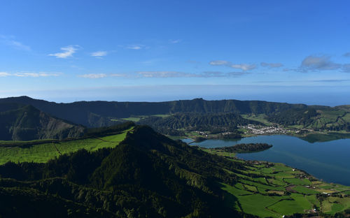 Breathtaking scenery of sete cidades in the azores.