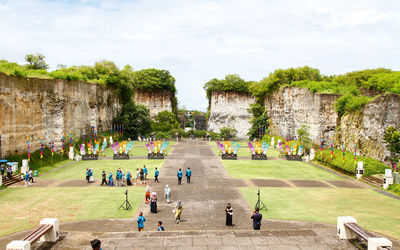 People walking on street