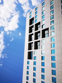 Low angle view of modern building against sky