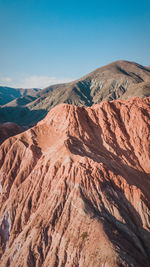 Scenic view of mountains against clear sky