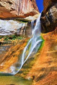 Scenic view of waterfall