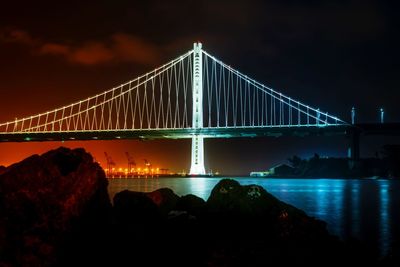 Suspension bridge over sea