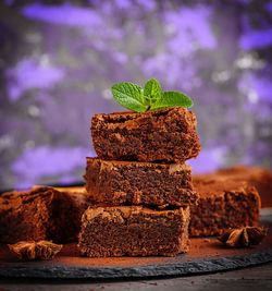 Close-up of chocolate cake