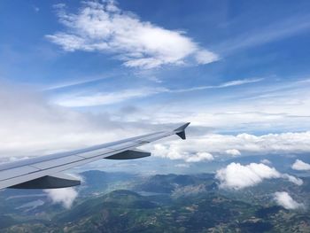 Airplane flying in sky