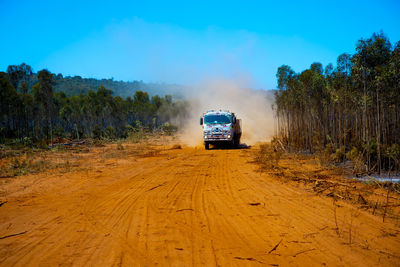 Car on dirt road