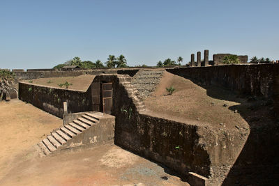 Panoramic landscape view of  moti daman fort, a famous portuguese era tourist place in daman, india