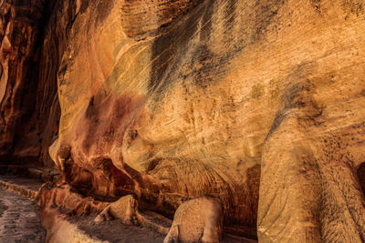 Rock formations in a cave