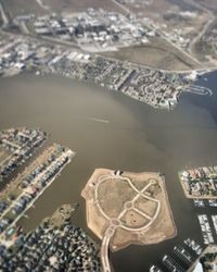 High angle view of cityscape