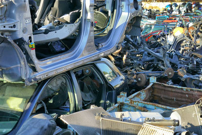 Polluting car scrapping center to take advantage of government incentives or  for used spare parts