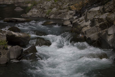 Scenic view of waterfall