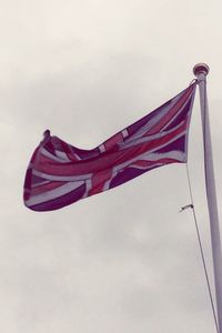 Low angle view of american flag