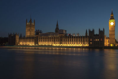 City lit up at night