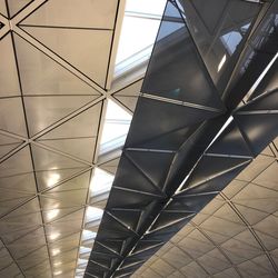 Low angle view of illuminated ceiling in building