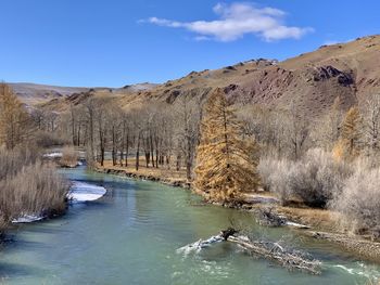 Scenic view of river against sky