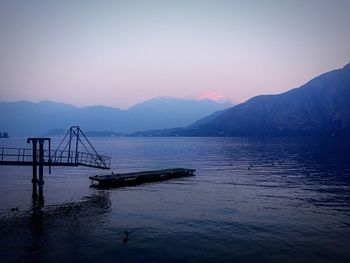 Scenic view of mountains at sunset