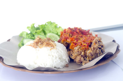 Close-up of food in plate