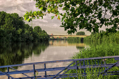 Footbridge over river