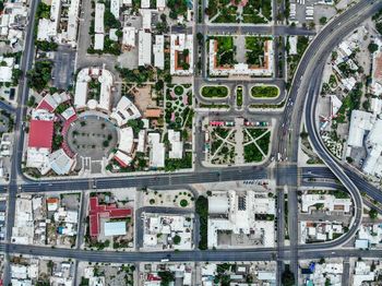 Aerial view of buildings in city