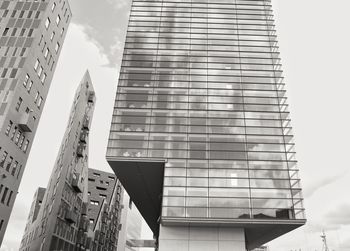 Low angle view of modern building against sky