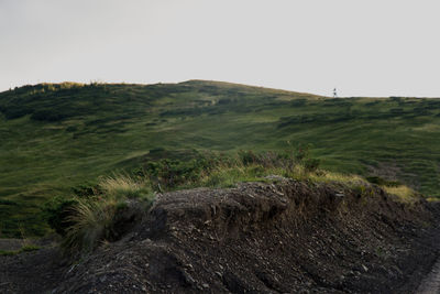 Scenic view of landscape against clear sky