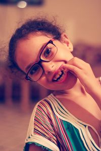 Portrait of smiling young woman