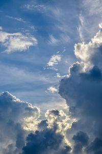 Low angle view of clouds in sky