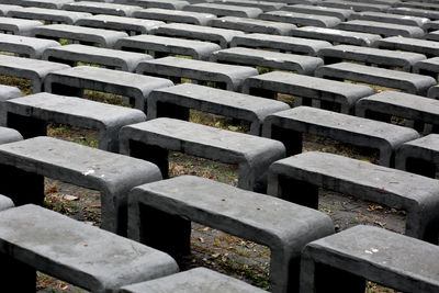 Full frame shot of empty chairs