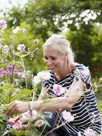 Woman gardening