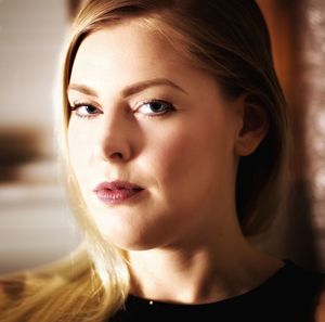 Close-up portrait of a beautiful young woman