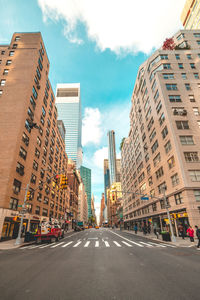 View of skyscrapers in city