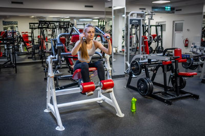 Man exercising in gym