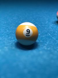 High angle view of ball on table