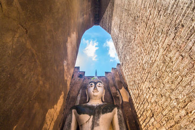 Low angle view of statue of statues