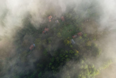 High angle view of people at music concert