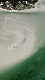 High angle view of beach