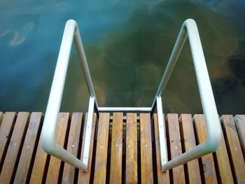 Close-up of wooden chairs