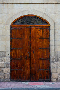 Close-up of closed door